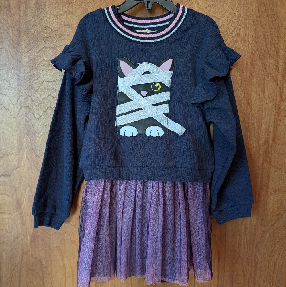 💖 NWOT Truly Me By Sara Sara Kitty Mummy Sweater and Tutu Dress